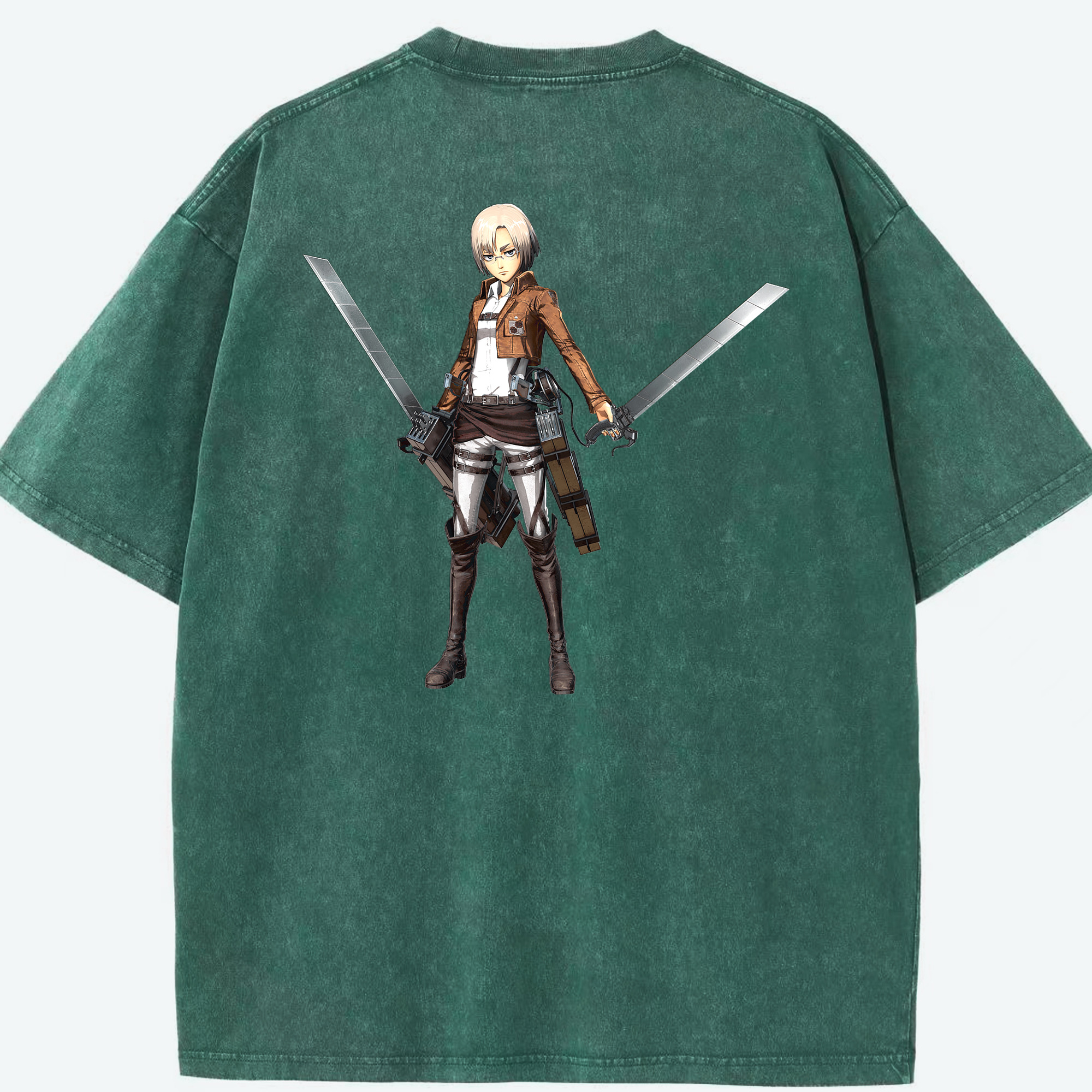 （画像用）  綿100% ヴィンテージ風 半袖Tシャツ（背面プリント）